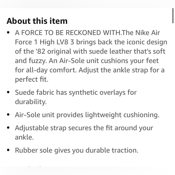 Nike Air Force 1 High LV8 (GS) 6Y - Picture 8 of 8